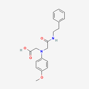 ((4-Methoxyphenyl){2-oxo-2-[(2-phenylethyl)amino]-ethyl}amino)acetic acid