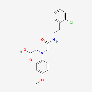 molecular formula C19H21ClN2O4 B3083676 [(2-{[2-(2-Chlorophenyl)ethyl]amino}-2-oxoethyl)-(4-methoxyphenyl)amino]acetic acid CAS No. 1142204-34-9