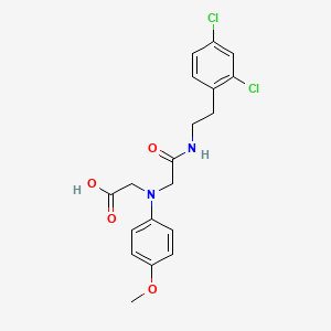 [(2-{[2-(2,4-Dichlorophenyl)ethyl]amino}-2-oxoethyl)(4-methoxyphenyl)amino]acetic acid