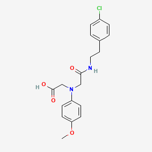 [(2-{[2-(4-Chlorophenyl)ethyl]amino}-2-oxoethyl)-(4-methoxyphenyl)amino]acetic acid