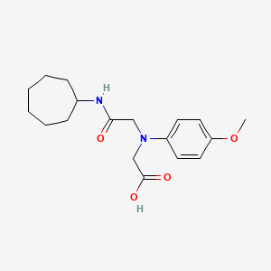 [[2-(Cycloheptylamino)-2-oxoethyl]-(4-methoxyphenyl)amino]acetic acid