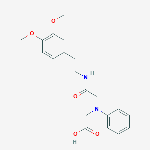 [(2-{[2-(3,4-Dimethoxyphenyl)ethyl]amino}-2-oxoethyl)(phenyl)amino]acetic acid