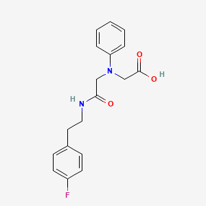 [(2-{[2-(4-Fluorophenyl)ethyl]amino}-2-oxoethyl)-(phenyl)amino]acetic acid