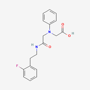 [(2-{[2-(2-Fluorophenyl)ethyl]amino}-2-oxoethyl)-(phenyl)amino]acetic acid