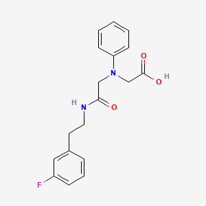 molecular formula C18H19FN2O3 B3083730 [(2-{[2-(3-Fluorophenyl)ethyl]amino}-2-oxoethyl)-(phenyl)amino]acetic acid CAS No. 1142204-84-9