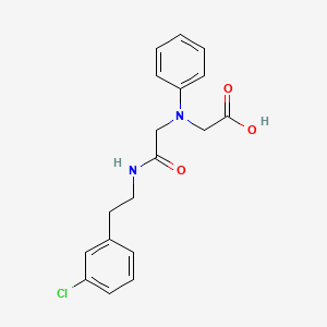 molecular formula C18H19ClN2O3 B3083758 [(2-{[2-(3-Chlorophenyl)ethyl]amino}-2-oxoethyl)-(phenyl)amino]acetic acid CAS No. 1142205-02-4