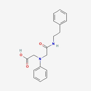 [{2-Oxo-2-[(2-phenylethyl)amino]ethyl}(phenyl)-amino]acetic acid