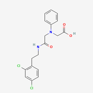 molecular formula C18H18Cl2N2O3 B3083775 [(2-{[2-(2,4-Dichlorophenyl)ethyl]amino}-2-oxoethyl)(phenyl)amino]acetic acid CAS No. 1142205-15-9
