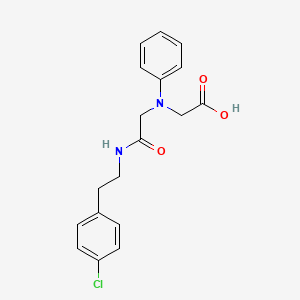 molecular formula C18H19ClN2O3 B3083781 [(2-{[2-(4-Chlorophenyl)ethyl]amino}-2-oxoethyl)(phenyl)amino]acetic acid CAS No. 1142205-17-1