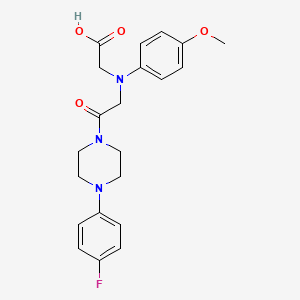 molecular formula C21H24FN3O4 B3083800 [{2-[4-(4-Fluorophenyl)piperazin-1-yl]-2-oxoethyl}(4-methoxyphenyl)amino]acetic acid CAS No. 1142205-38-6
