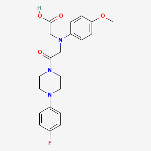 molecular formula C21H24FN3O4 B3083800 [{2-[4-(4-氟苯基)哌嗪-1-基]-2-氧代乙基}(4-甲氧基苯基)氨基]乙酸 CAS No. 1142205-38-6