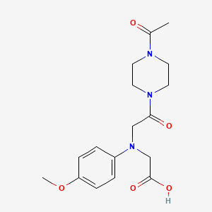 molecular formula C17H23N3O5 B3083806 [[2-(4-Acetylpiperazin-1-yl)-2-oxoethyl]-(4-methoxyphenyl)amino]acetic acid CAS No. 1142205-48-8