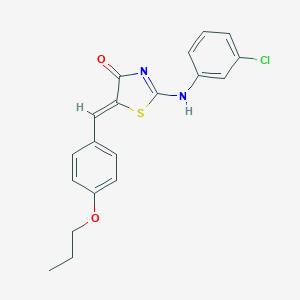 molecular formula C19H17ClN2O2S B308381 (5Z)-2-(3-chloroanilino)-5-[(4-propoxyphenyl)methylidene]-1,3-thiazol-4-one 