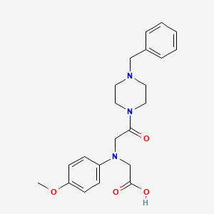 molecular formula C22H27N3O4 B3083812 [[2-(4-Benzylpiperazin-1-yl)-2-oxoethyl]-(4-methoxyphenyl)amino]acetic acid CAS No. 1142205-57-9