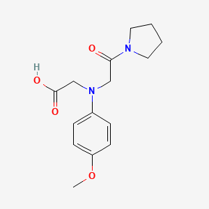 molecular formula C15H20N2O4 B3083815 [(4-Methoxyphenyl)(2-oxo-2-pyrrolidin-1-ylethyl)-amino]acetic acid CAS No. 1142205-60-4