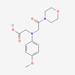 molecular formula C15H20N2O5 B3083818 [(4-Methoxyphenyl)(2-morpholin-4-yl-2-oxoethyl)-amino]acetic acid CAS No. 1142205-62-6
