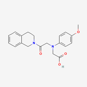 molecular formula C20H22N2O4 B3083823 [[2-(3,4-二氢异喹啉-2(1H)-基)-2-氧代乙基]-(4-甲氧基苯基)氨基]乙酸 CAS No. 1142205-74-0