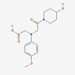 [[2-(4-Hydroxypiperidin-1-yl)-2-oxoethyl]-(4-methoxyphenyl)amino]acetic acid