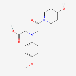 molecular formula C16H22N2O5 B3083829 [[2-(4-Hydroxypiperidin-1-yl)-2-oxoethyl]-(4-methoxyphenyl)amino]acetic acid CAS No. 1142205-76-2