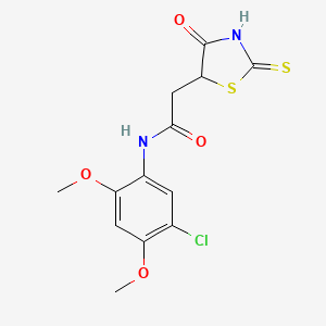 N-(5-chloro-2,4-dimethoxyphenyl)-2-(2-mercapto-4-oxo-4,5-dihydro-1,3-thiazol-5-yl)acetamide