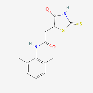 molecular formula C13H14N2O2S2 B3083871 N-(2,6-dimethylphenyl)-2-(2-mercapto-4-oxo-4,5-dihydro-1,3-thiazol-5-yl)acetamide CAS No. 1142206-66-3