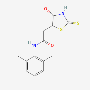 molecular formula C13H14N2O2S2 B3083871 N-(2,6-二甲基苯基)-2-(2-巯基-4-氧代-4,5-二氢-1,3-噻唑-5-基)乙酰胺 CAS No. 1142206-66-3