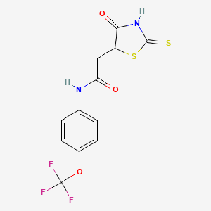 2-(2-mercapto-4-oxo-4,5-dihydro-1,3-thiazol-5-yl)-N-[4-(trifluoromethoxy)phenyl]acetamide