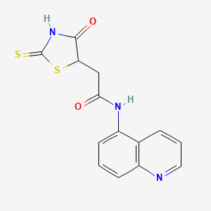 2-(2-mercapto-4-oxo-4,5-dihydro-1,3-thiazol-5-yl)-N-quinolin-5-ylacetamide