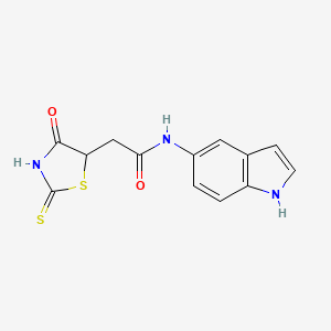 N-1H-indol-5-yl-2-(2-mercapto-4-oxo-4,5-dihydro-1,3-thiazol-5-yl)acetamide