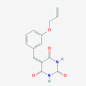 molecular formula C14H12N2O4 B308402 5-[3-(allyloxy)benzylidene]-2,4,6(1H,3H,5H)-pyrimidinetrione 