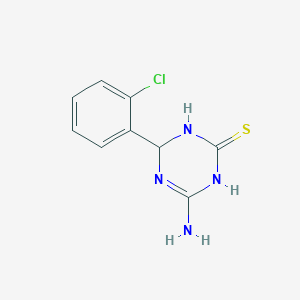 molecular formula C9H9ClN4S B3084029 4-Amino-6-(2-chlorophenyl)-1,6-dihydro-1,3,5-triazine-2-thiol CAS No. 1142207-39-3