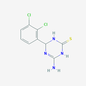 molecular formula C9H8Cl2N4S B3084035 4-氨基-6-(2,3-二氯苯基)-1,6-二氢-1,3,5-三嗪-2-硫醇 CAS No. 1142207-48-4