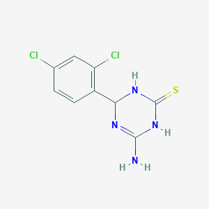 molecular formula C9H8Cl2N4S B3084043 4-氨基-6-(2,4-二氯苯基)-1,6-二氢-1,3,5-三嗪-2-硫醇 CAS No. 1142207-51-9