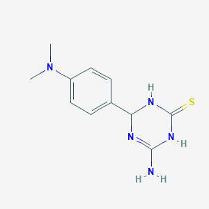 molecular formula C11H15N5S B3084071 4-Amino-6-[4-(dimethylamino)phenyl]-1,6-dihydro-1,3,5-triazine-2-thiol CAS No. 1142207-68-8