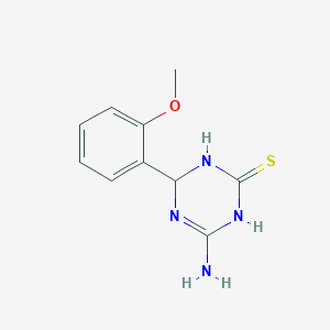 molecular formula C10H12N4OS B3084073 4-Amino-6-(2-methoxyphenyl)-1,6-dihydro-1,3,5-triazine-2-thiol CAS No. 1142207-75-7