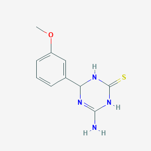 molecular formula C10H12N4OS B3084081 4-Amino-6-(3-methoxyphenyl)-1,6-dihydro-1,3,5-triazine-2-thiol CAS No. 1142207-77-9