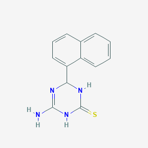 molecular formula C13H12N4S B3084106 4-氨基-6-(1-萘基)-1,6-二氢-1,3,5-三嗪-2-硫醇 CAS No. 1142207-98-4