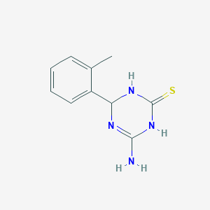 molecular formula C10H12N4S B3084119 4-Amino-6-(2-methylphenyl)-1,6-dihydro-1,3,5-triazine-2-thiol CAS No. 1142208-15-8
