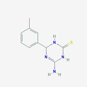 molecular formula C10H12N4S B3084121 4-Amino-6-(3-methylphenyl)-1,6-dihydro-1,3,5-triazine-2-thiol CAS No. 1142208-17-0