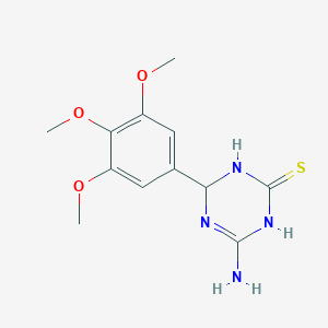 molecular formula C12H16N4O3S B3084130 4-Amino-6-(3,4,5-trimethoxyphenyl)-1,6-dihydro-1,3,5-triazine-2-thiol CAS No. 1142208-26-1
