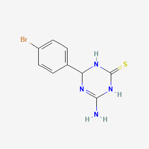 molecular formula C9H9BrN4S B3084143 4-Amino-6-(4-bromophenyl)-1,6-dihydro-1,3,5-triazine-2-thiol CAS No. 1142208-33-0