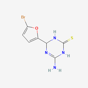 molecular formula C7H7BrN4OS B3084163 4-氨基-6-(5-溴-2-呋喃基)-1,6-二氢-1,3,5-三嗪-2-硫醇 CAS No. 1142208-53-4