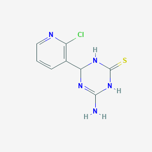 molecular formula C8H8ClN5S B3084181 4-Amino-6-(2-chloropyridin-3-yl)-1,6-dihydro-1,3,5-triazine-2-thiol CAS No. 1142208-79-4