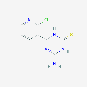 molecular formula C8H8ClN5S B3084181 4-氨基-6-(2-氯吡啶-3-基)-1,6-二氢-1,3,5-三嗪-2-硫醇 CAS No. 1142208-79-4