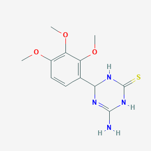 4-Amino-6-(2,3,4-trimethoxyphenyl)-1,6-dihydro-1,3,5-triazine-2-thiol