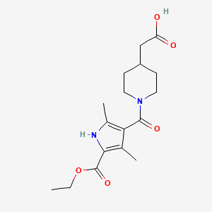 molecular formula C17H24N2O5 B3084192 (1-{[5-(乙氧羰基)-2,4-二甲基-1H-吡咯-3-基]羰基}哌啶-4-基)乙酸 CAS No. 1142209-97-9