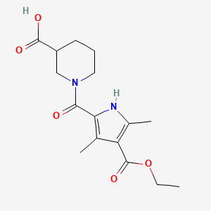 1-{[4-(ethoxycarbonyl)-3,5-dimethyl-1H-pyrrol-2-yl]carbonyl}piperidine-3-carboxylic acid