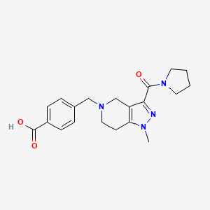 4-{[1-methyl-3-(pyrrolidin-1-ylcarbonyl)-1,4,6,7-tetrahydro-5H-pyrazolo[4,3-c]pyridin-5-yl]methyl}benzoic acid
