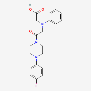 [{2-[4-(4-Fluorophenyl)piperazin-1-yl]-2-oxoethyl}(phenyl)amino]acetic acid