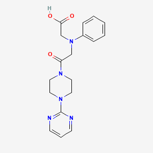 molecular formula C18H21N5O3 B3084241 [[2-Oxo-2-(4-pyrimidin-2-ylpiperazin-1-yl)ethyl]-(phenyl)amino]acetic acid CAS No. 1142211-53-7